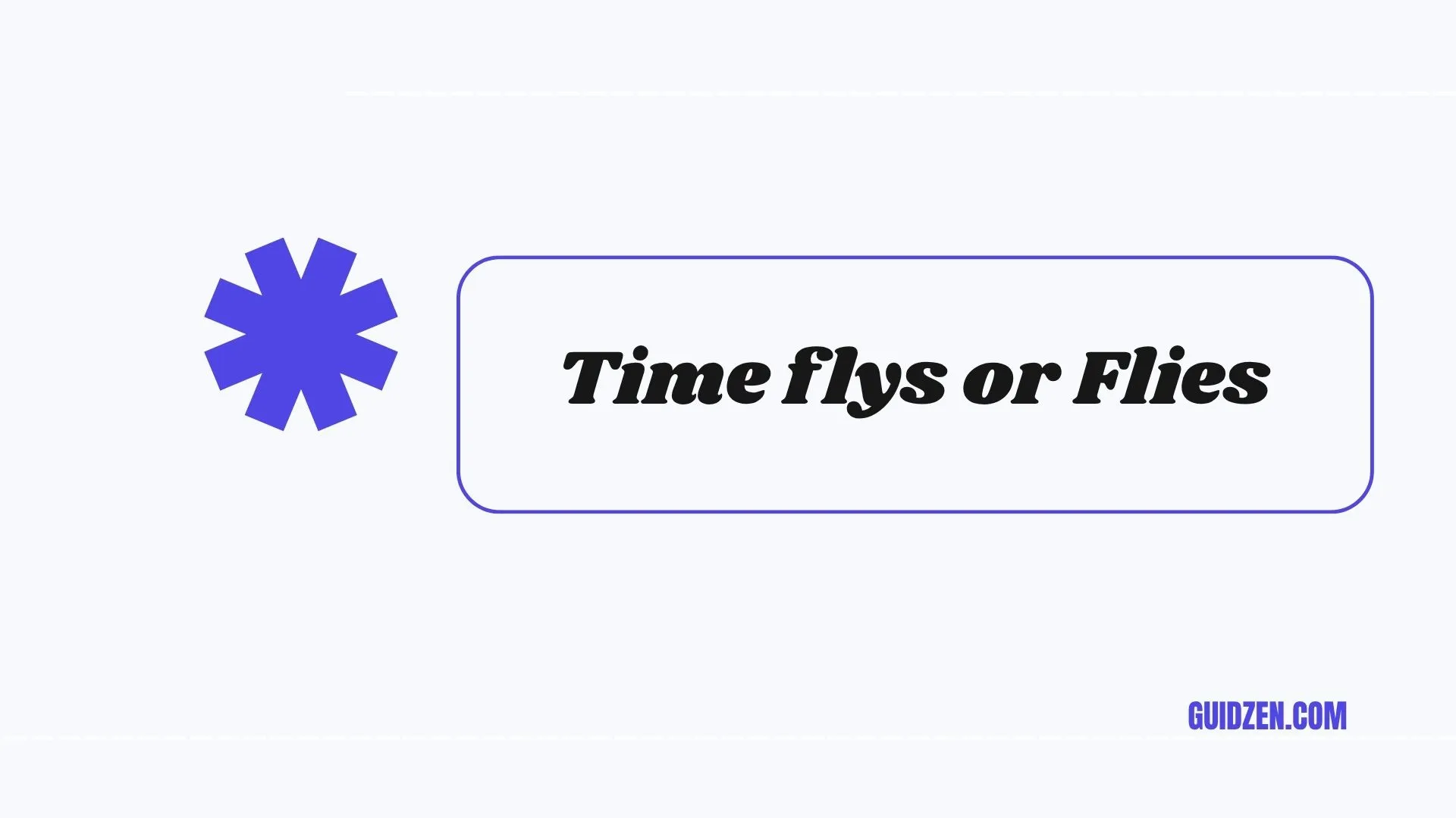 time flys or flies